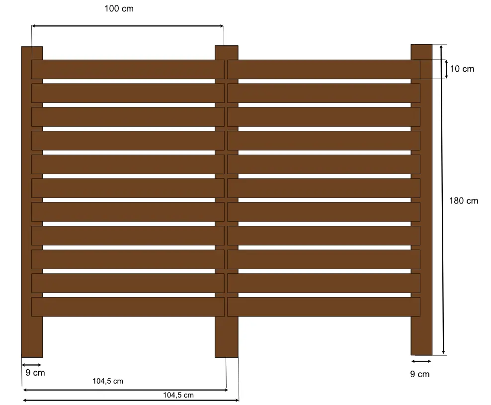 Cubrecontenedor Vermican tabla atornillada