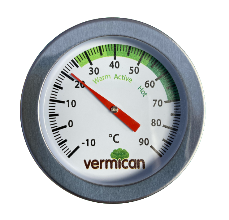 Termómetro analógico Vermican con sonda para compost