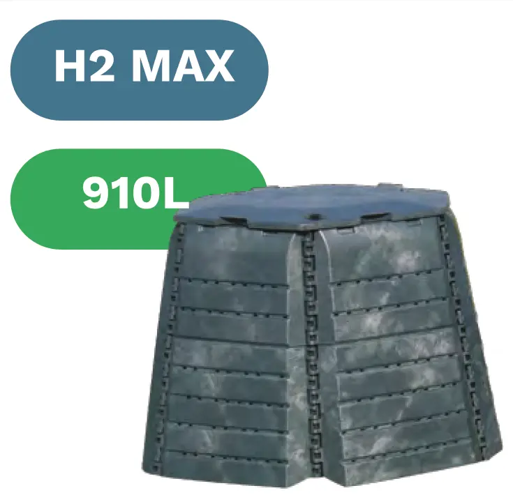 Compostador H2 MAX 900 plástico reciclado Compostys