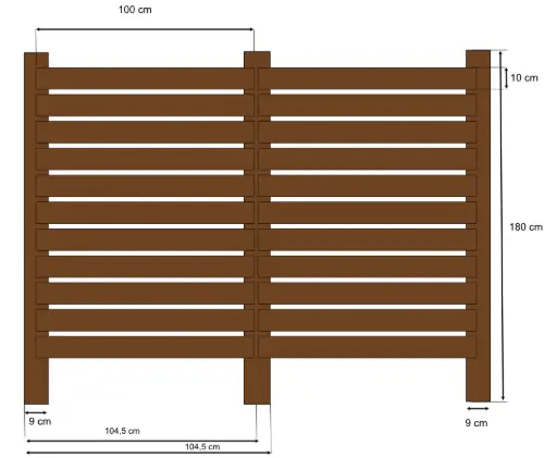 [CV180x100ator] Cubrecontenedor Vermican tabla atornillada