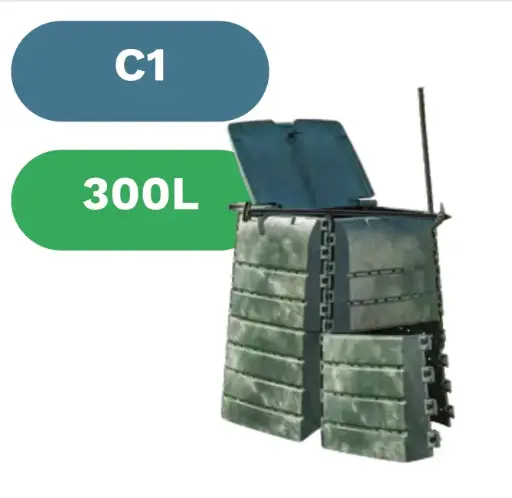 [02-C1] Compostador C1 300L plástico reciclado Compostys