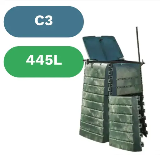 [02-C3] Compostador C3 445L plástico reciclado Compostys