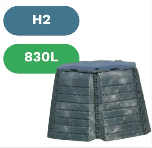 [02-H2] Compostador H2 830L plástico reciclado Compostys